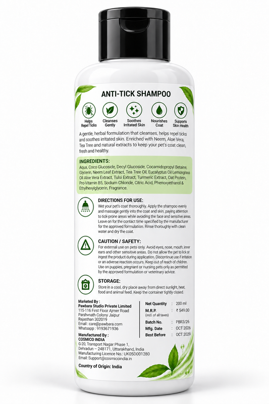 Pawbara Anti- Tick Shampoo