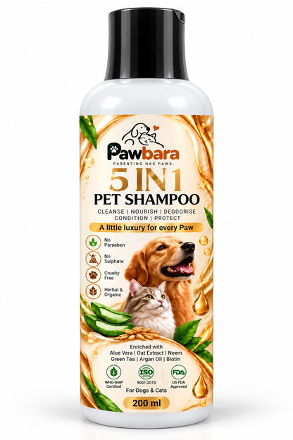 Pawbara 5 In 1 Pet Shampoo