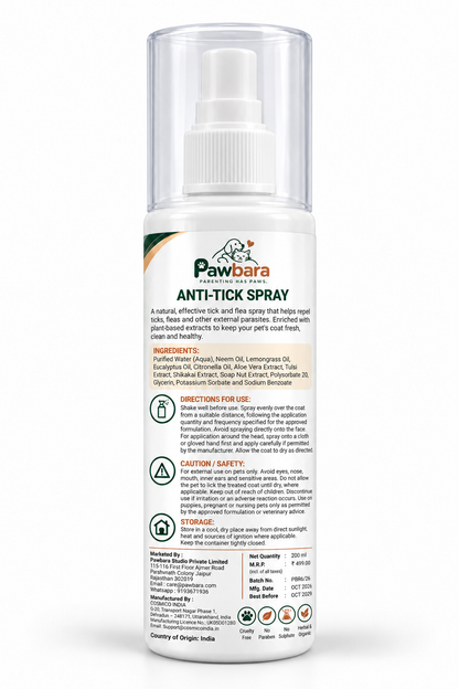 Pawbara Anti-Tick Spray
