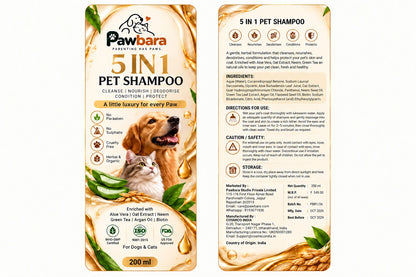 Pawbara 5 In 1 Pet Shampoo