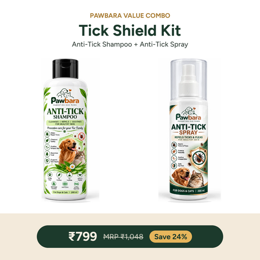 Pawbara Tick Shield Kit – Anti-Tick Shampoo and Anti-Tick Spray