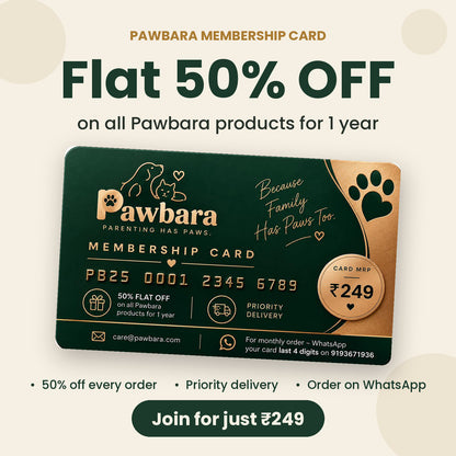 Pawbara Membership Card – Flat 50% off on all products for 1 year